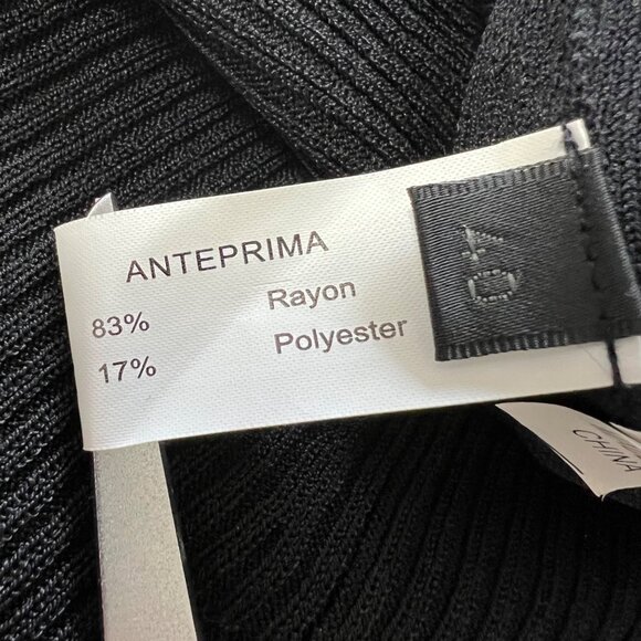 Anteprima Womens Black Knit Skirt Knee Length Stretch Pull On size 40 Medium - Picture 6 of 7